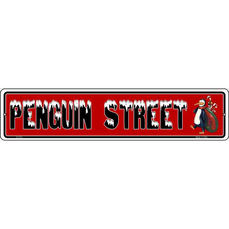 Penguin Street Wholesale Novelty Small Metal Street Sign