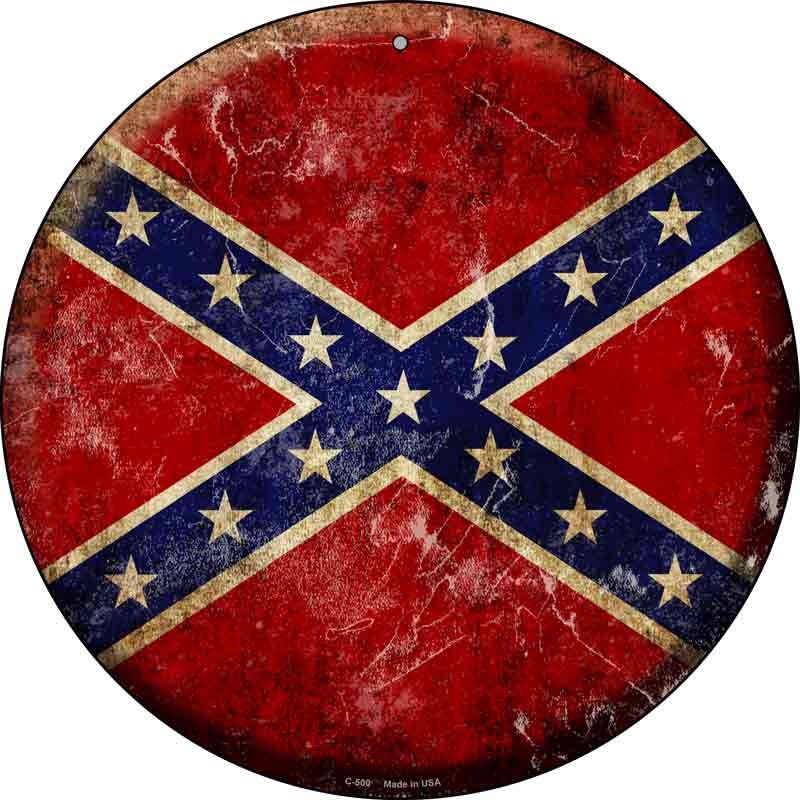 Confederate FLAG Wholesale Novelty Metal Circular Sign