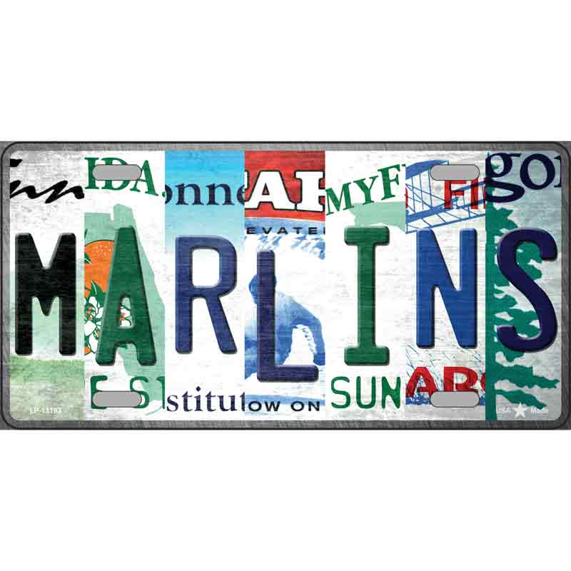 Marlins Strip Art Wholesale Novelty Metal License Plate Tag