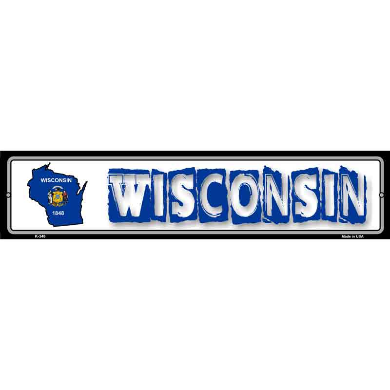 Wisconsin State Outline Wholesale Novelty Metal Vanity Small Street SIGN