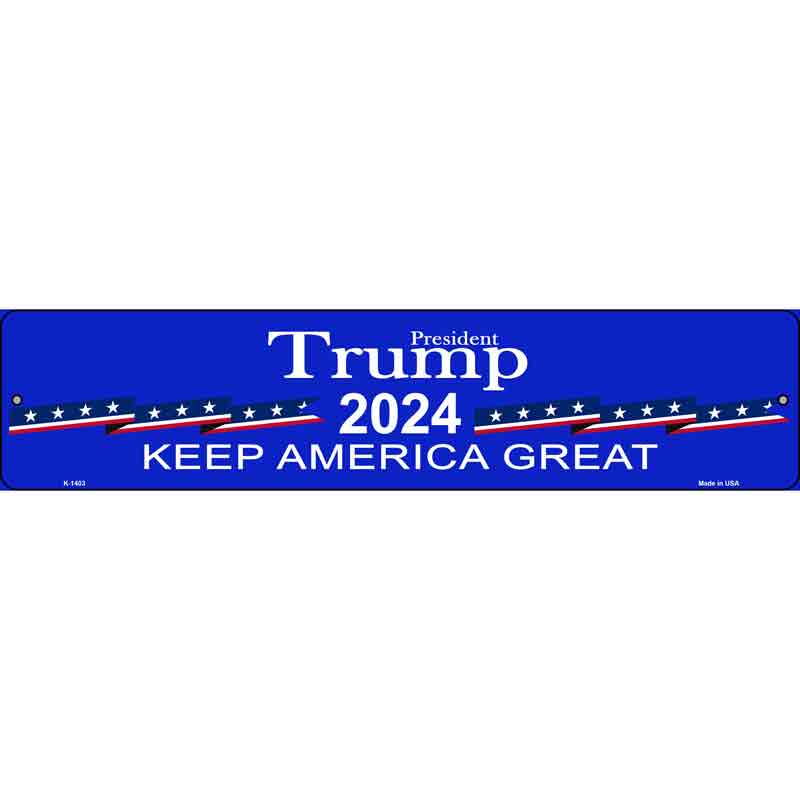 Blue Trump 2024 Wholesale Novelty Small Metal Street SIGN
