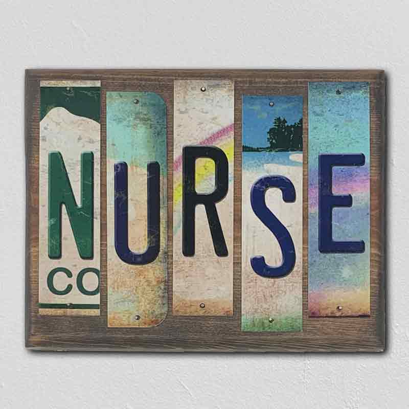 Nurse Wholesale Novelty License Plate Strips Wood Sign