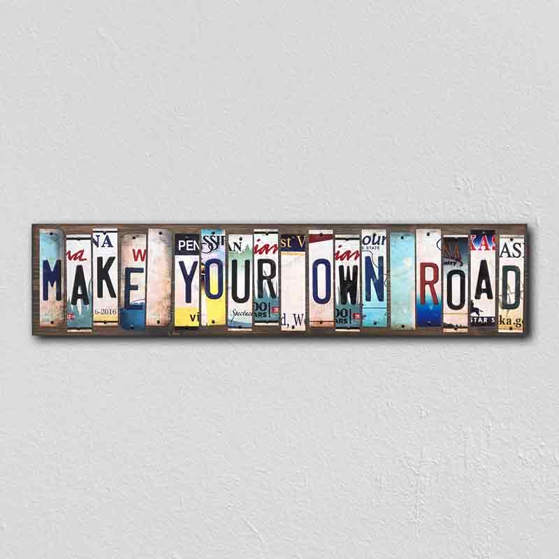 Make Your Own Road Wholesale Novelty LICENSE PLATE Strips Wood Sign