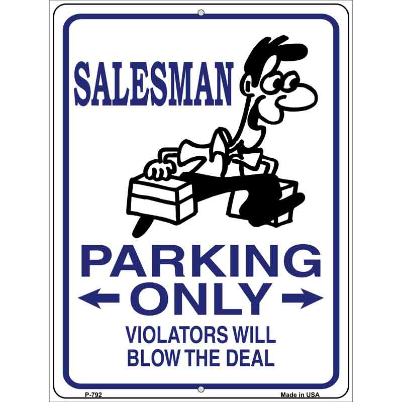 Salesman Parking Only Wholesale Metal Novelty Parking SIGN