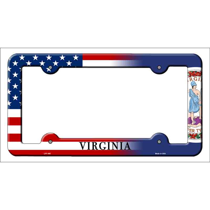 Virginia|American FLAG Wholesale Novelty Metal License Plate Frame