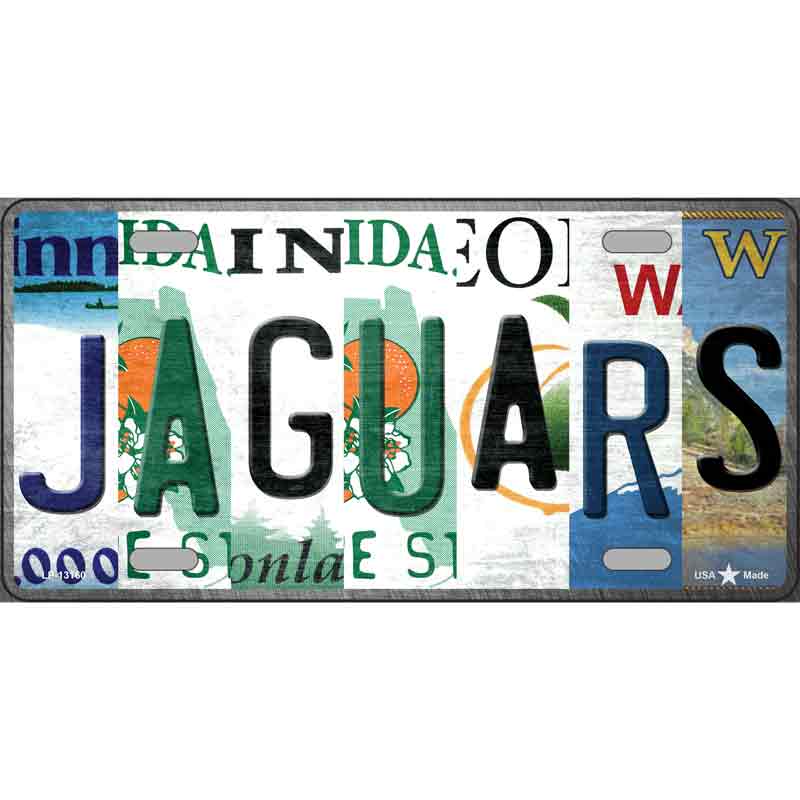 Jaguars Strip Art Wholesale Novelty Metal License Plate Tag