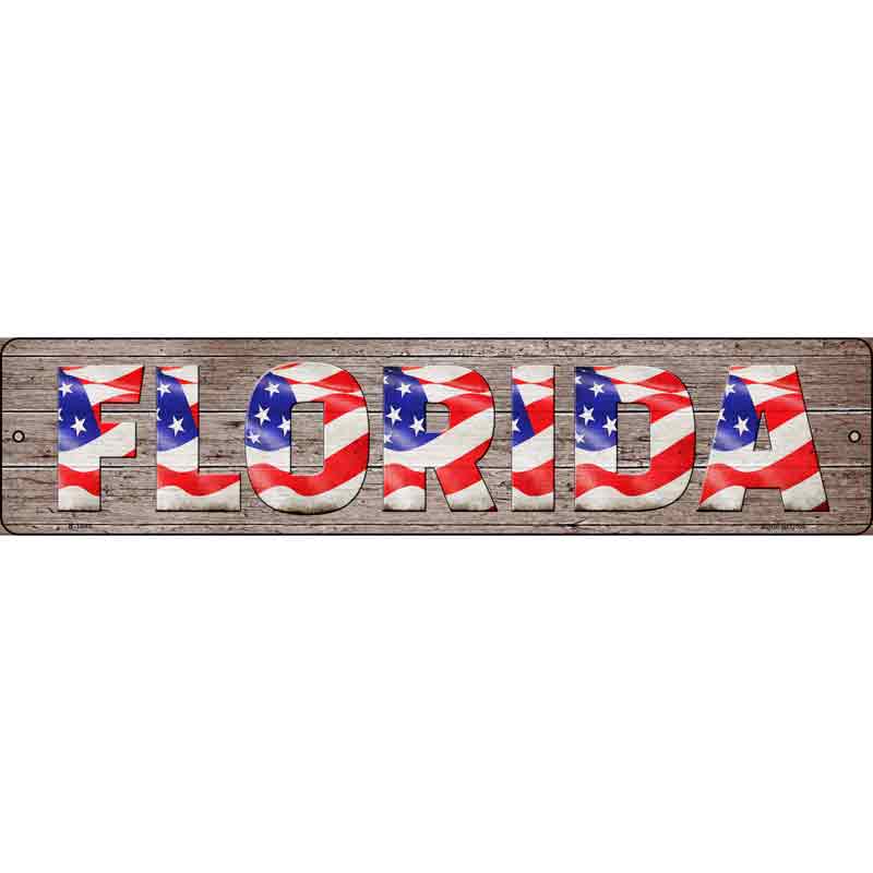 Florida USA FLAG Lettering Wholesale Novelty Small Metal Street Sign