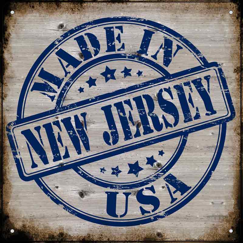 New JERSEY Stamp On Wood Wholesale Novelty Metal Square Sign