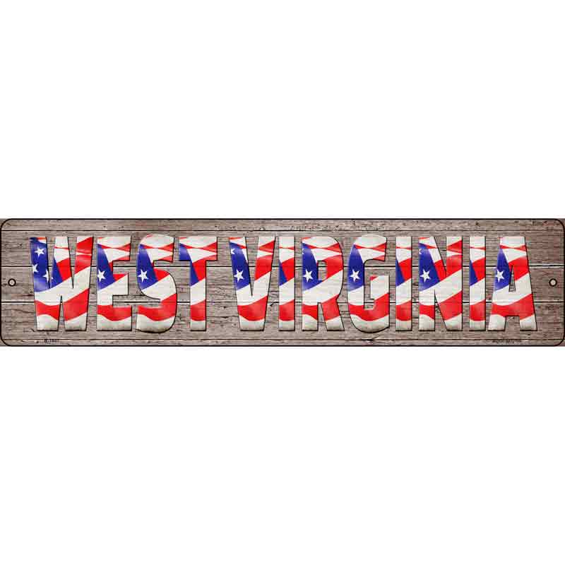 West Virginia USA FLAG Lettering Wholesale Novelty Small Metal Street Sign