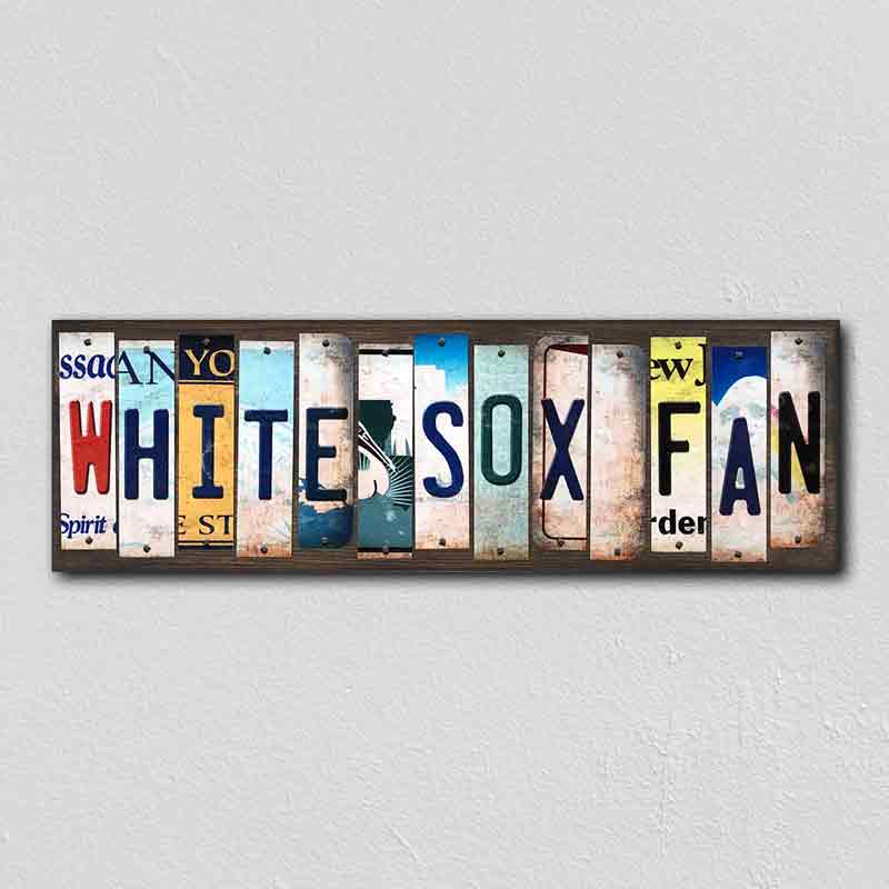 White Sox Fan Wholesale Novelty License Plate Strips Wood Sign
