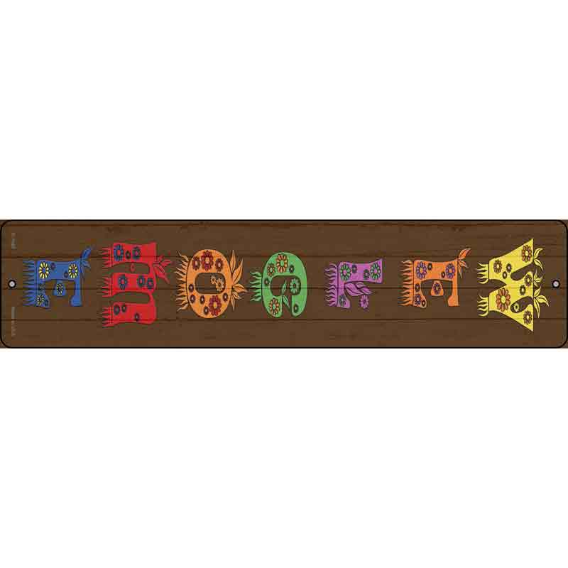 Welcome Floral Wholesale Novelty Small Metal Street Sign