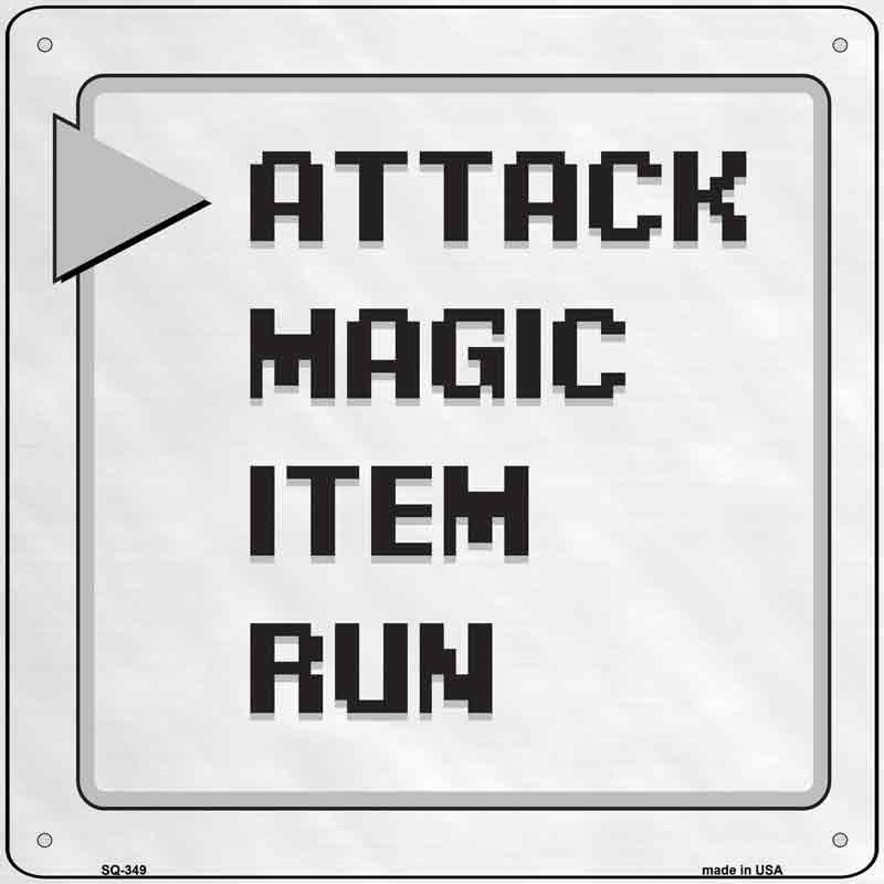 Attack Magic Item Run Wholesale Novelty Square SIGN