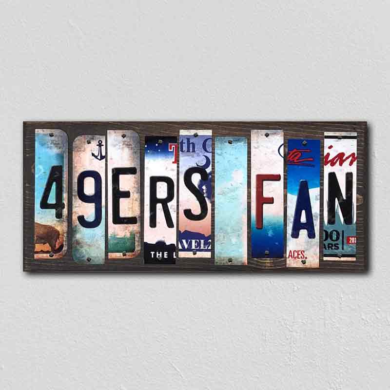 49ers FAN Wholesale Novelty License Plate Strips Wood Sign