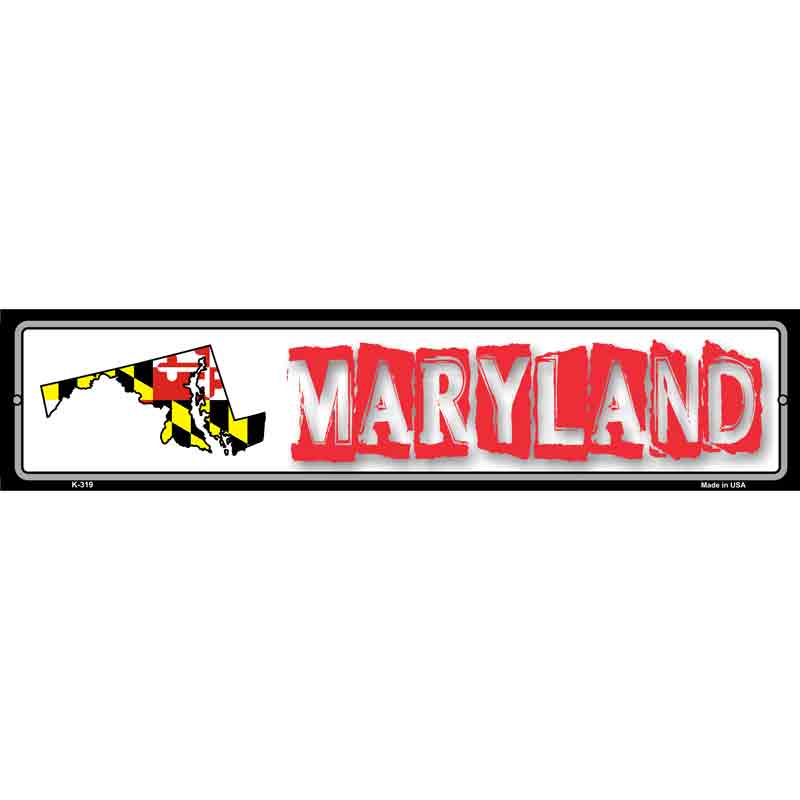 Maryland State Outline Wholesale Novelty Metal Vanity Small Street SIGN