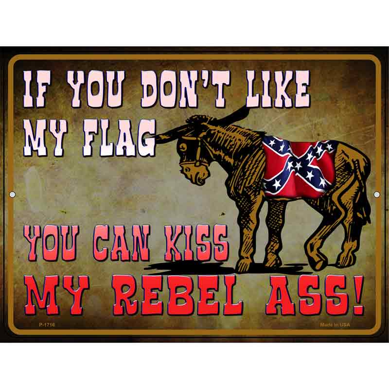 Dont Like My FLAG Kiss My Rebel Ass Novelty Wholesale Parking Sign