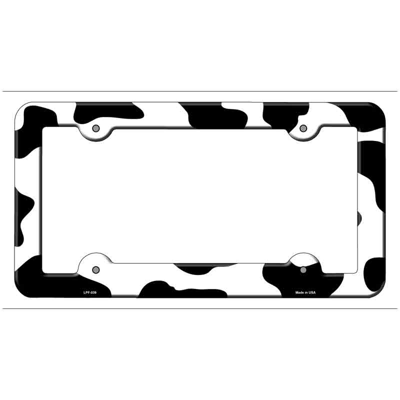 Cow Print Wholesale Novelty Metal License Plate FRAME