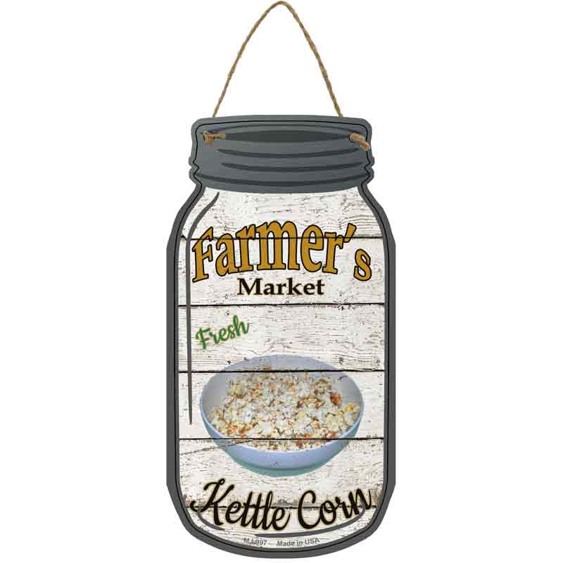 Kettle Corn Farmers Market Wholesale Novelty Metal Mason Jar SIGN