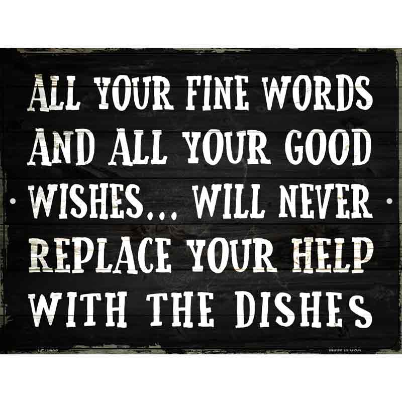 Fine Words Good Wishes Wholesale Metal Novelty Parking SIGN