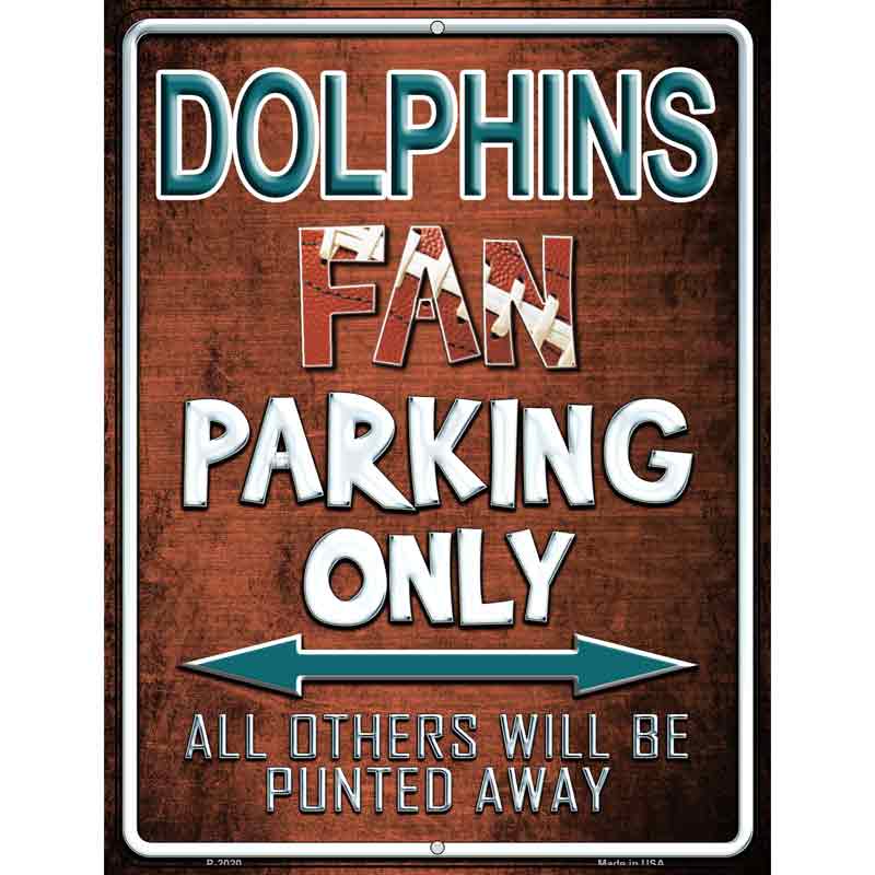 Dolphins Wholesale Metal Novelty Parking Sign