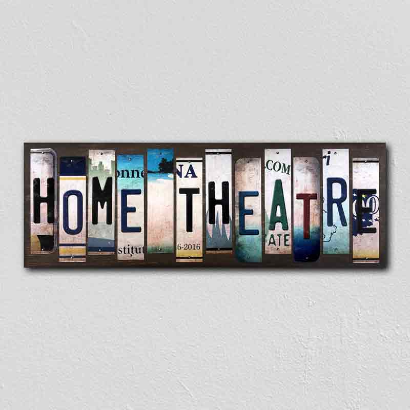 Home Theatre Wholesale Novelty License Plate Strips Wood SIGN