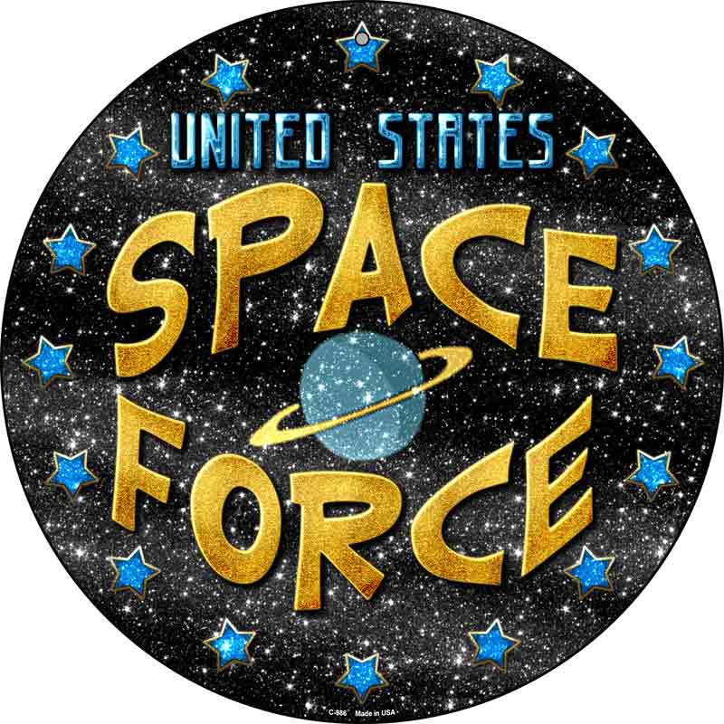 US Space Force Wholesale Novelty Metal Circular SIGN