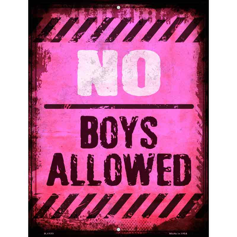 No Boys Allowed Wholesale Metal Novelty Parking SIGN