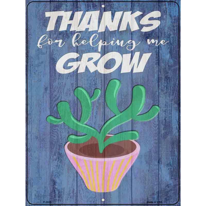 Helping Grow Pink Plant Wholesale Novelty Metal Parking SIGN