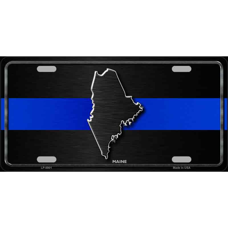 Maine Thin Blue Line Wholesale Metal Novelty LICENSE PLATE