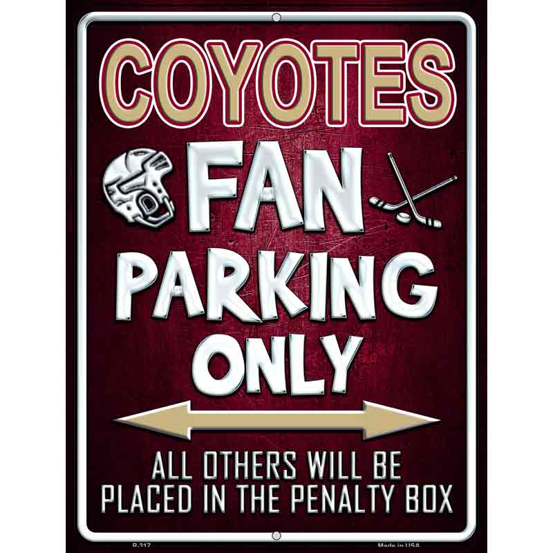 Coyotes Wholesale Metal Novelty Parking Sign