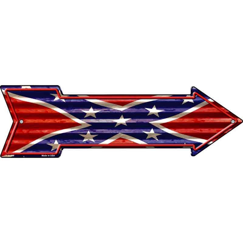 Confederate FLAG Corrugated Wholesale Novelty Arrow Sign
