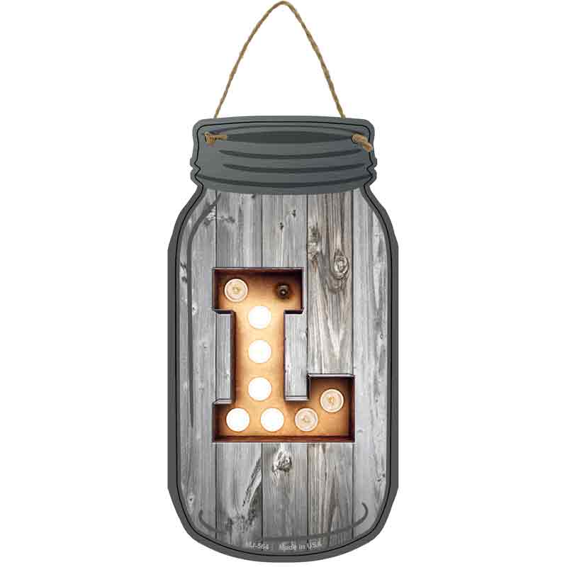 L Bulb Lettering Wholesale Novelty Metal Mason Jar SIGN