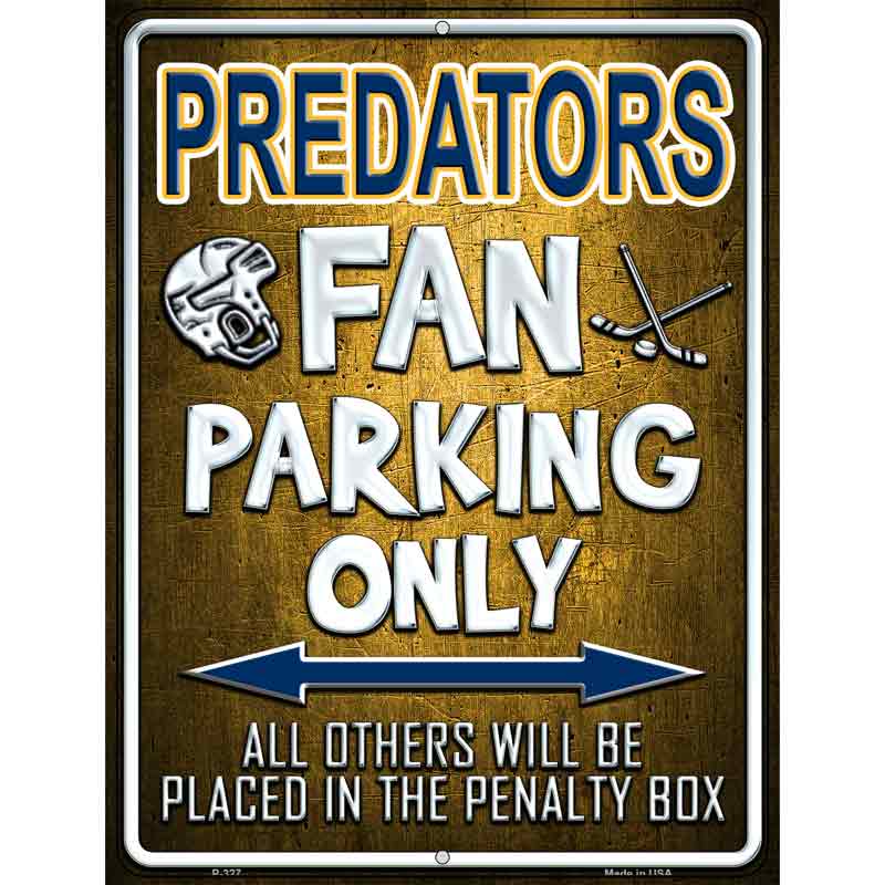 Predators Wholesale Metal Novelty Parking Sign