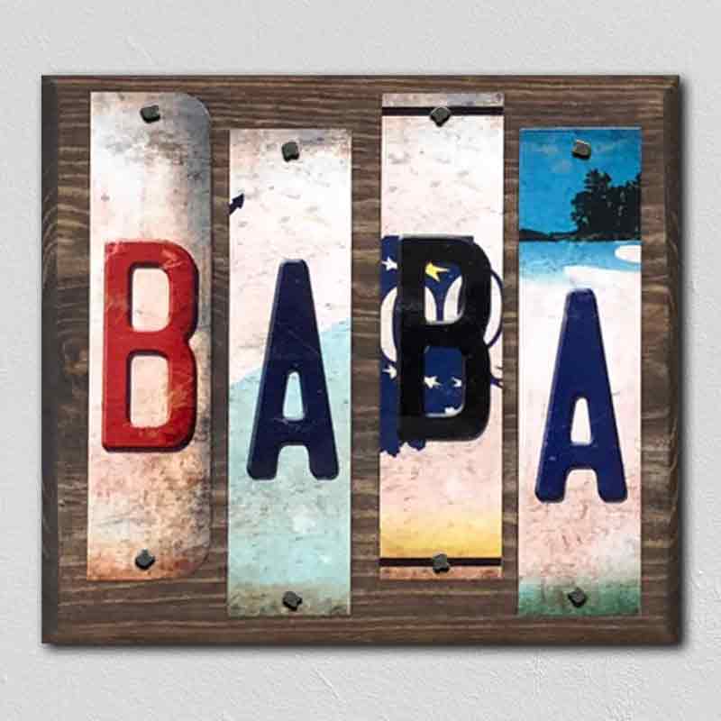 Baba Wholesale Novelty LICENSE PLATE Strips Wood Sign