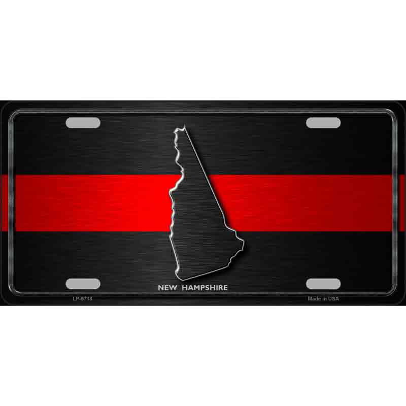 New Hampshire Thin Red Line Wholesale Metal Novelty LICENSE PLATE