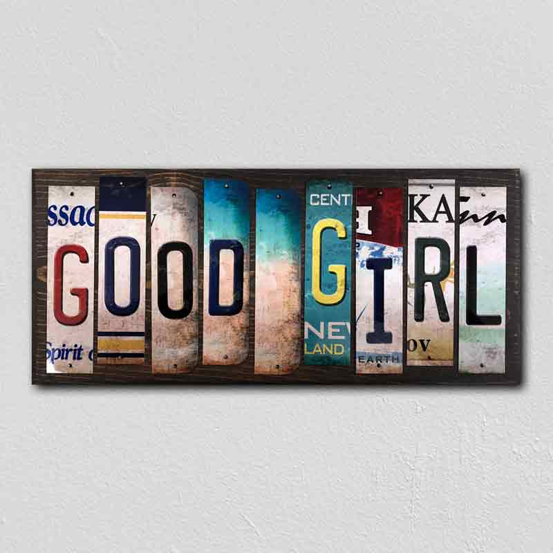 Good Girl Wholesale Novelty License Plate Strips Wood SIGN