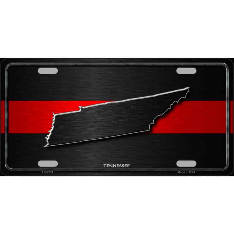 Tennessee Thin Red Line Wholesale Metal Novelty LICENSE PLATE