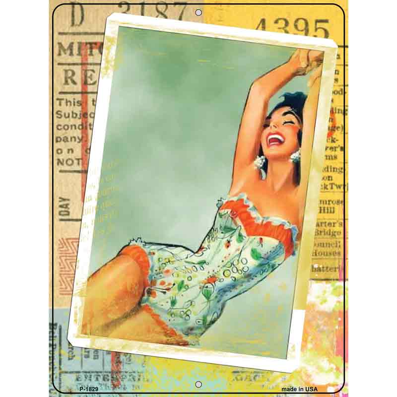 Photo Of Corset Girl VINTAGE Pinup Wholesale Parking Sign