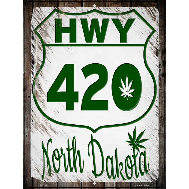 HWY 420 North Dakota Wholesale Novelty Metal Parking SIGN