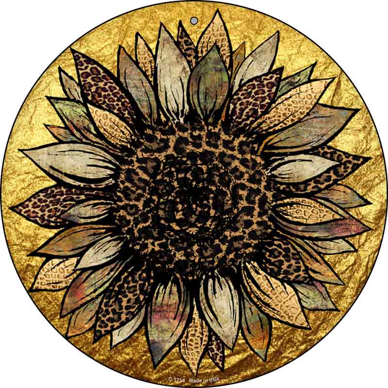 WESTERN Sunflower Wholesale Novelty Metal Circle Sign