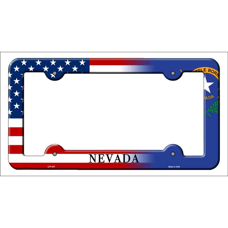 Nevada|American FLAG Wholesale Novelty Metal License Plate Frame