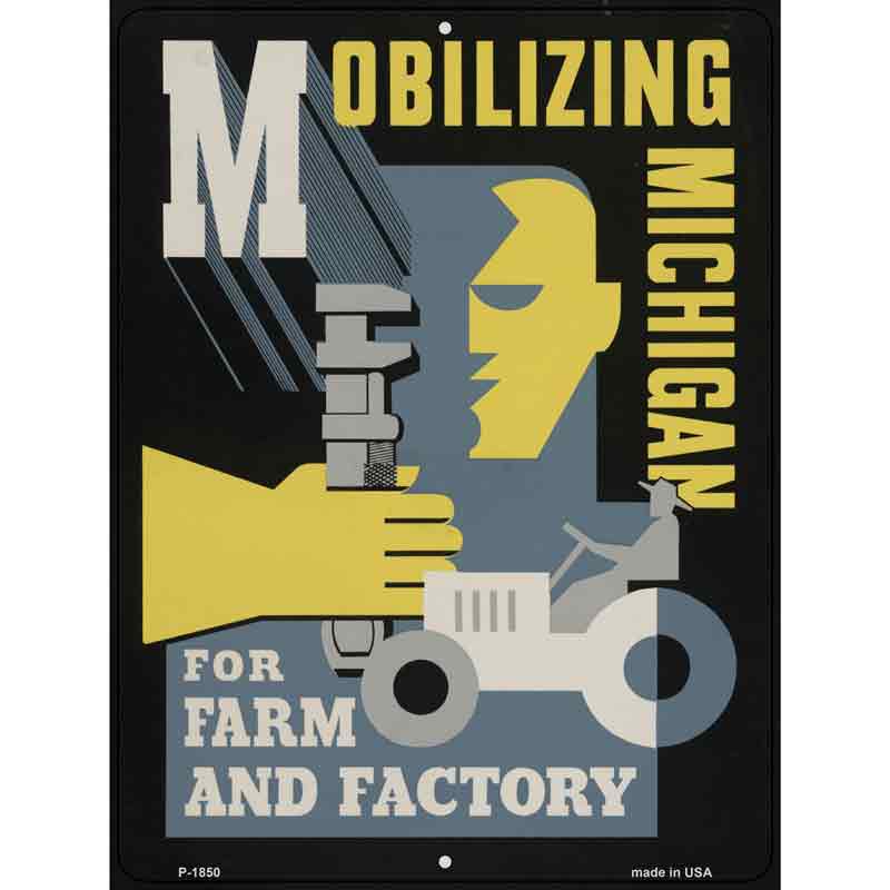 Mobilizing Michigan VINTAGE Poster Wholesale Parking Sign