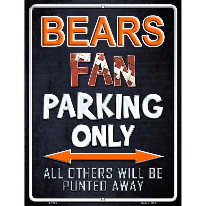 Bears Wholesale Metal Novelty Parking Sign