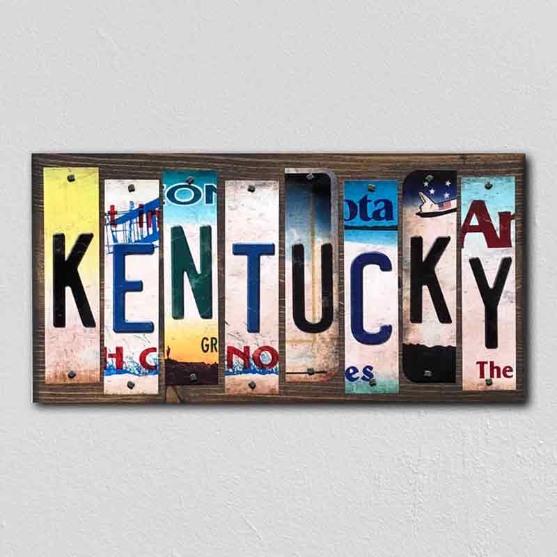 Kentucky Wholesale Novelty License Plate Strips Wood Sign