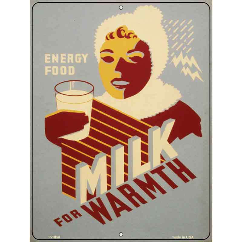 Milk for Warmth Vintage POSTER Wholesale Parking Sign