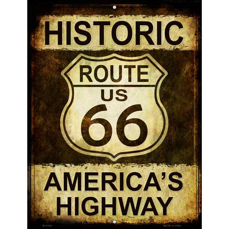 Historic ROUTE 66 Wholesale Metal Novelty Parking Sign