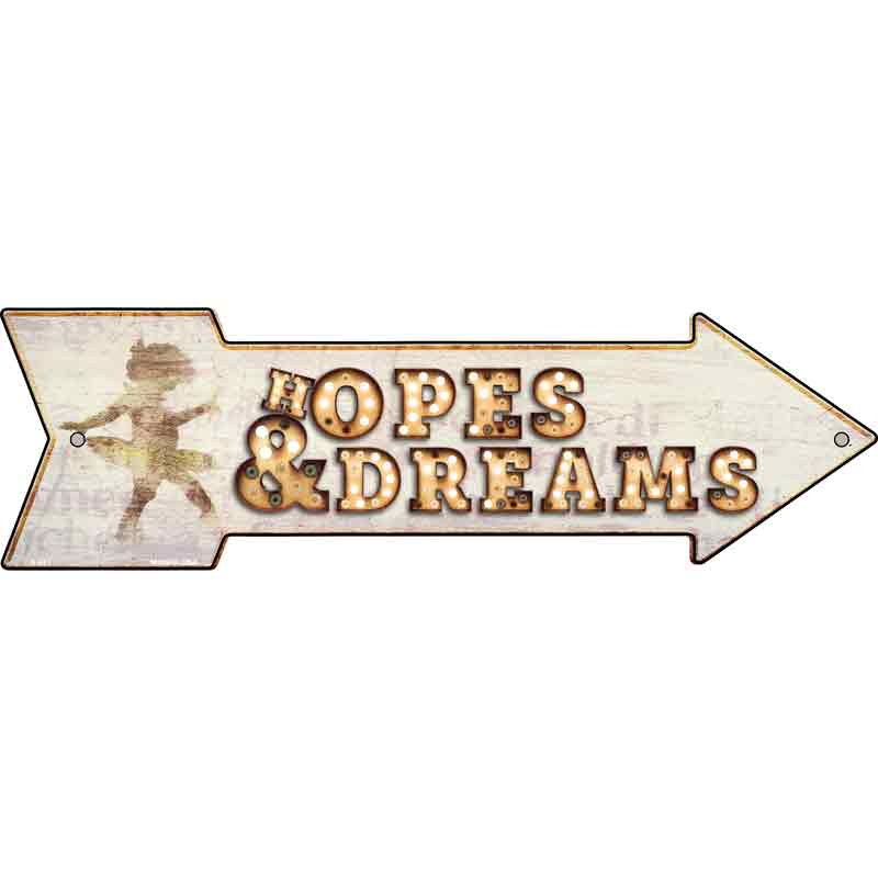 Hopes & Dreams Bulb Letters Wholesale Novelty Arrow SIGN