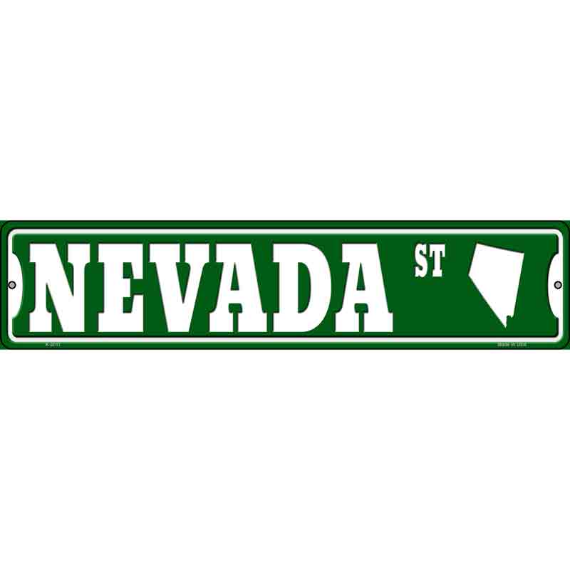 Nevada St Silhouette Wholesale Novelty Small Metal Street SIGN