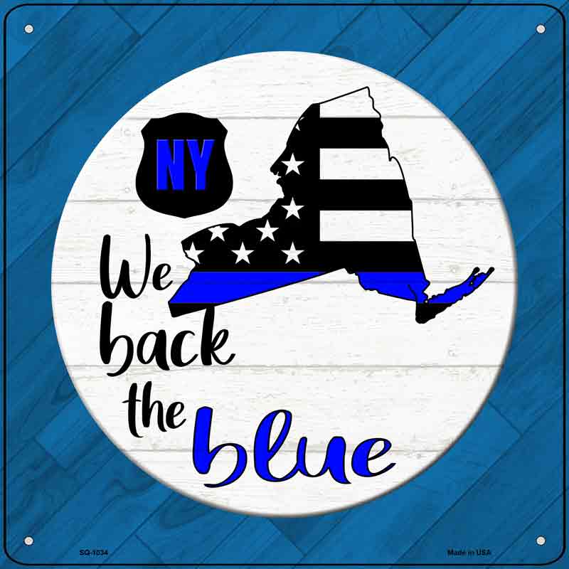 New York Back The Blue Wholesale Novelty Metal Square SIGN