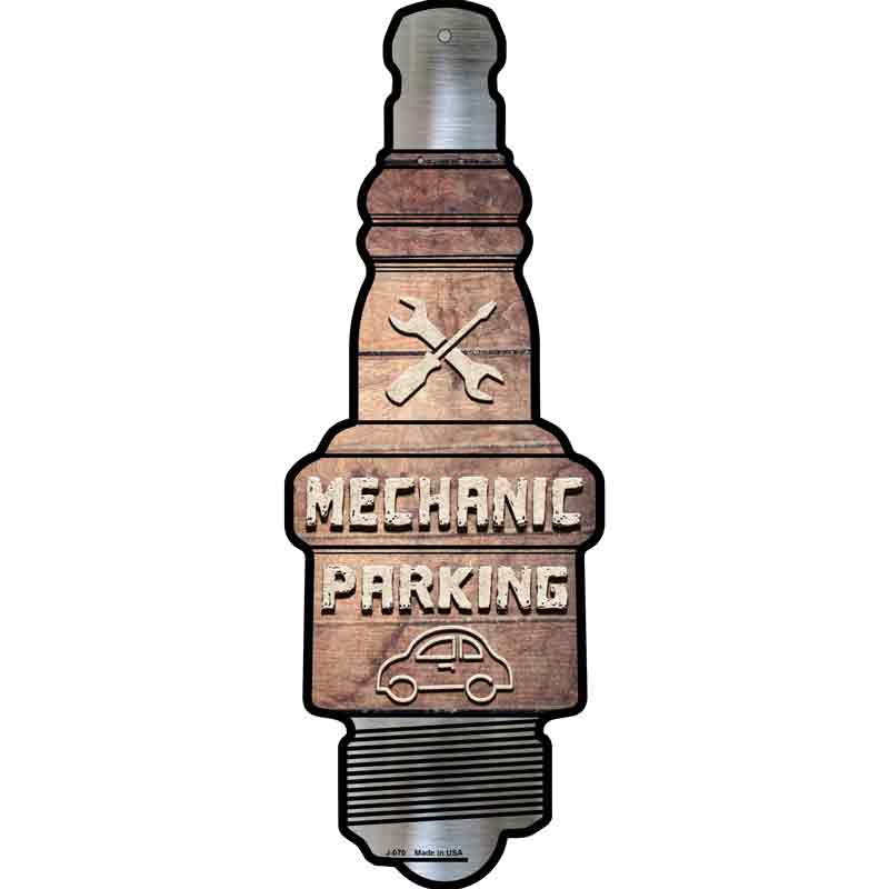 Mechanic Parking Wholesale Novelty Metal Spark Plug SIGN