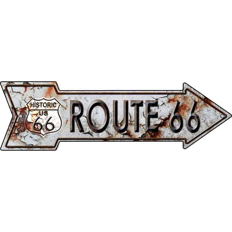 Rusty ROUTE 66 Wholesale Novelty Metal Arrow Sign